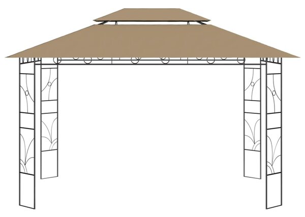 Altán 4 x 3 x 2,7 m taupe 160 g/m²