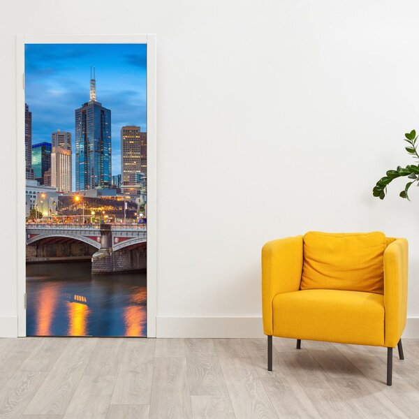 Fototapeta na dveře - Město Melbourne (95x205cm)