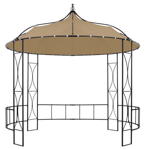 Altán 300 x 290 cm taupe kruhový