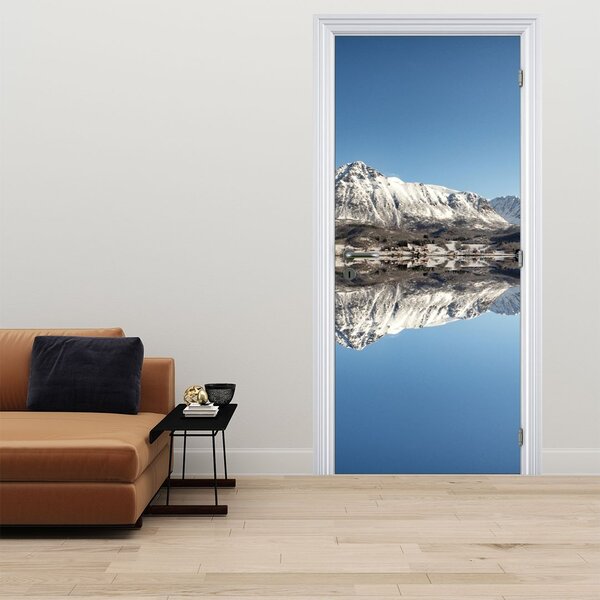 Fototapeta na dveře - Hory a jejich odraz (95x205cm)