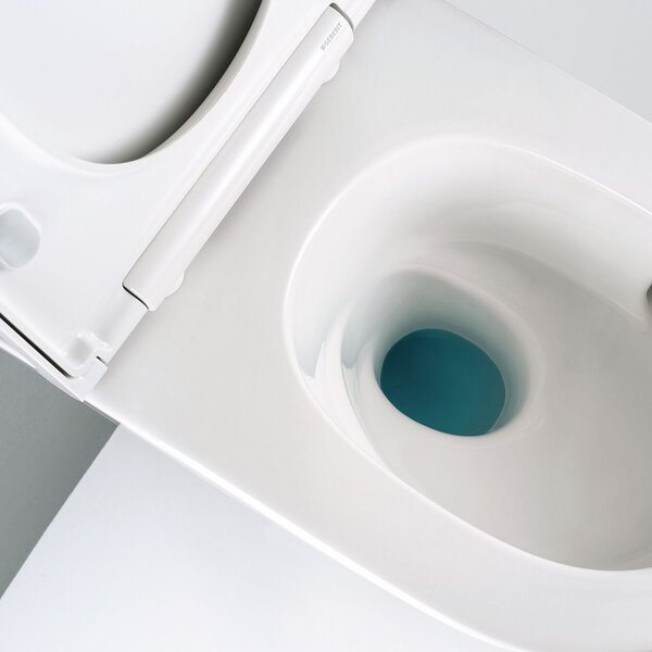 Geberit One wc mísa se sedátkem s pomalým sklápěním závěsná bez splachovacího kruhu s vírovým splachováním bílá 500.202.01.1
