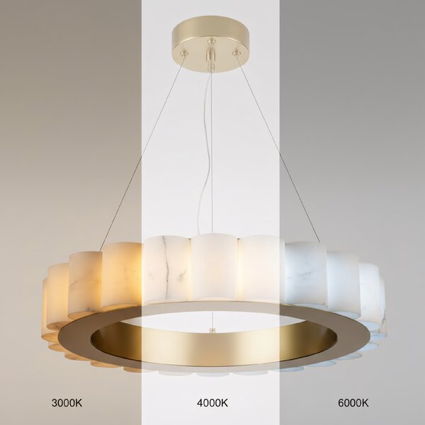 Toolight Závěsné stropní LED osvětlení APP1801-CP 50 cm zlatá kartáčovaná
