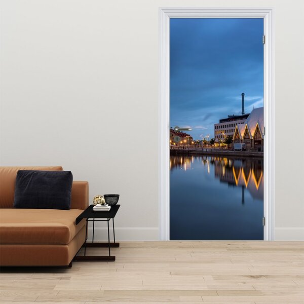 Fototapeta na dveře - Vodní kanál - Göteborg (95x205cm)