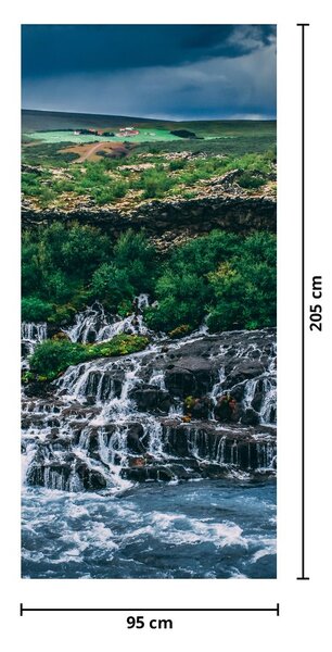 Fototapeta na dveře - Vodopády v přírodě (95x205cm)