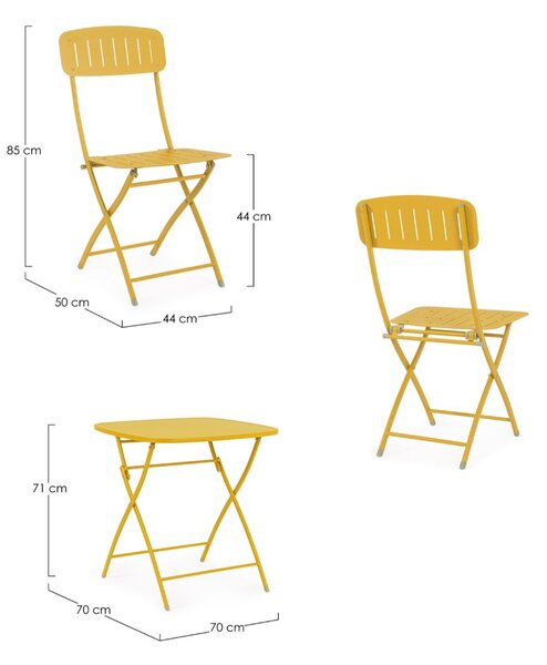 Set zahradního nábytku Ivy žlutý