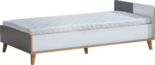 Casarredo Dětská postel NAPOLA 10 s úložným prostorem, antracit/bílá/dub riviera