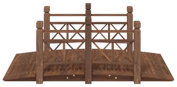 Zahradní můstek se zábradlím 150x67x56 cm masivní smrkové dřevo