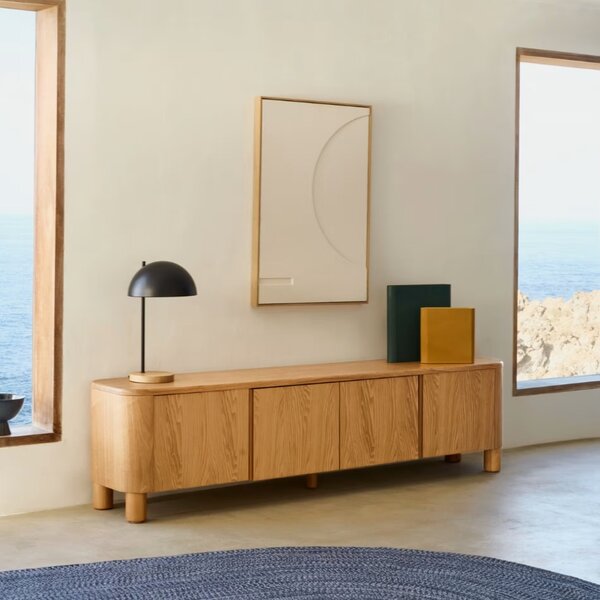Černá kovová stolní lampa Kave Home Catlar