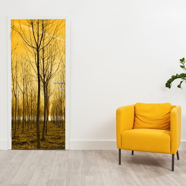 Fototapeta na dveře - Les při západu slunce (95x205cm)
