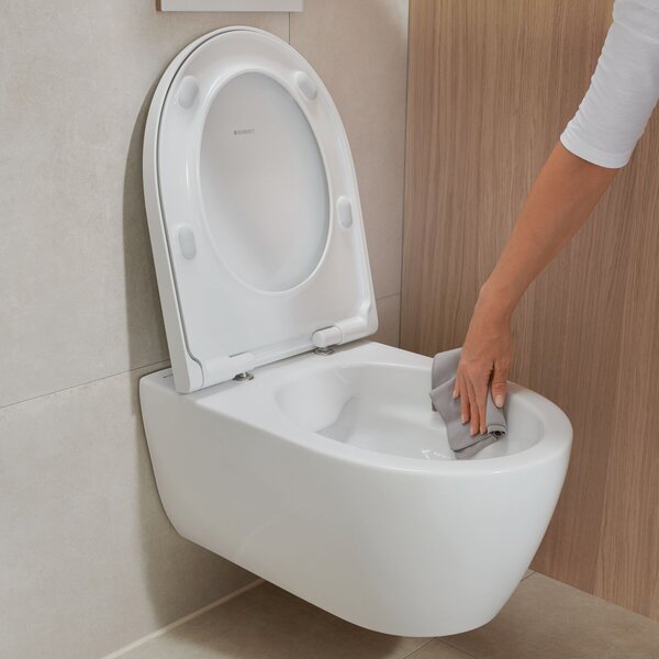 Geberit iCon sada wc s mísou a sedátkem závěsná bez splachovacího kruhu bílá lesk 501.664.00.1