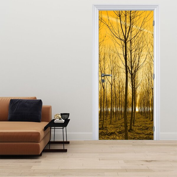Fototapeta na dveře - Les při západu slunce (95x205cm)