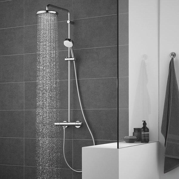 Grohe New Tempesta sprchová sada na stěnu s termostatem StarLight Chrome 27922001