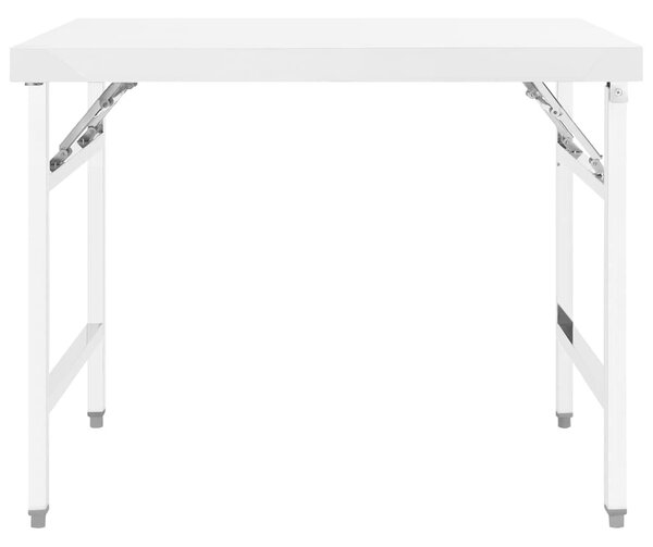 Kuchyňský skládací pracovní stůl 100 x 60 x 80 cm nerezová ocel