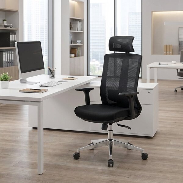 Kancelářská ergonomická židle Neoseat SABRINA — černá, nosnost 150 kg