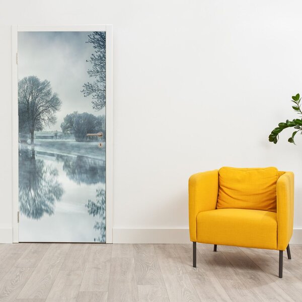 Fototapeta na dveře - Zimní příroda (95x205cm)