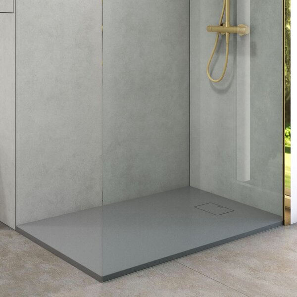 Oltens Bergytan obdélníková sprchová vanička 140x90 cm šedá 15107700
