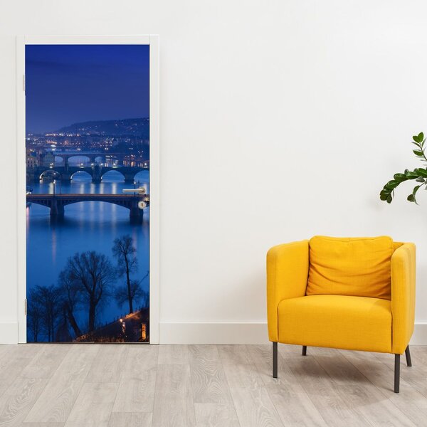 Fototapeta na dveře - Pražské mosty (95x205cm)