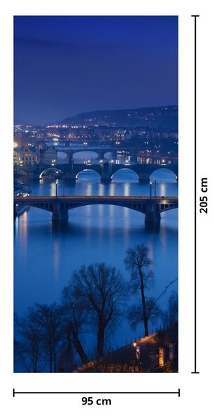 Fototapeta na dveře - Pražské mosty (95x205cm)