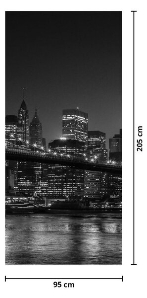 Fototapeta na dveře - Brooklynský most v New Yorku (95x205cm)
