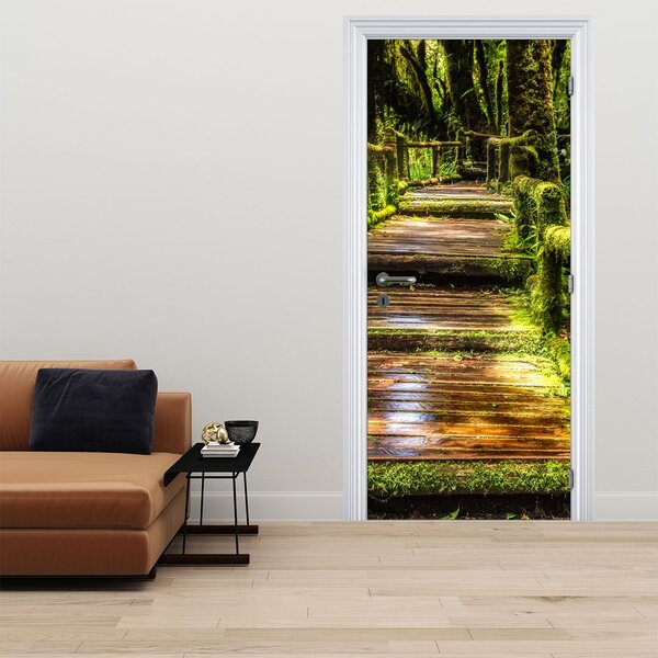Fototapeta na dveře - Schody v deštném pralese (95x205cm)