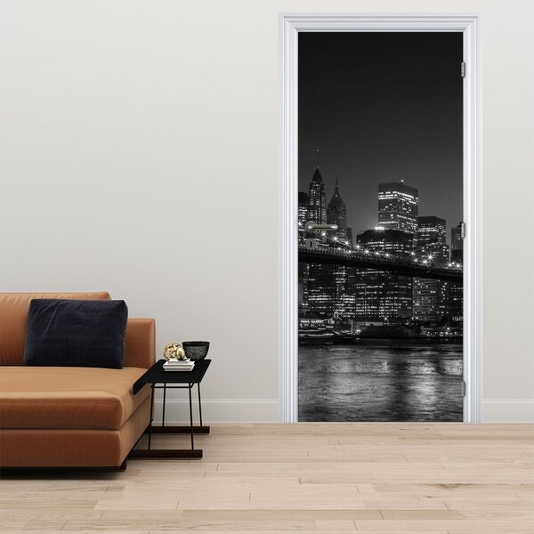Fototapeta na dveře - Brooklynský most v New Yorku (95x205cm)