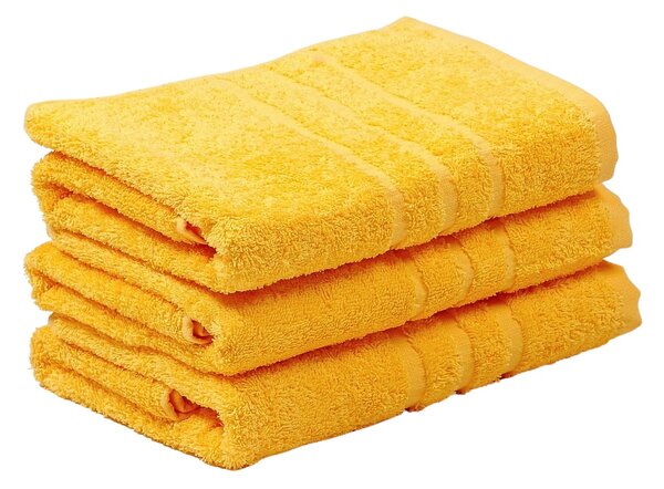 Froté ručník a osuška s vysokou gramáží. Rozměr osušky je 70x140 cm. Barva žlutá
