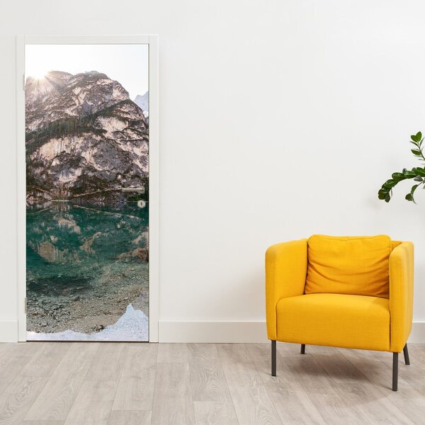 Fototapeta na dveře - Horské jezero (95x205cm)