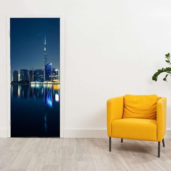 Fototapeta na dveře - Noční město (95x205cm)