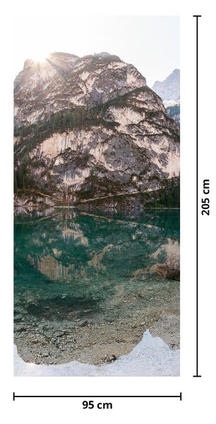 Fototapeta na dveře - Horské jezero (95x205cm)