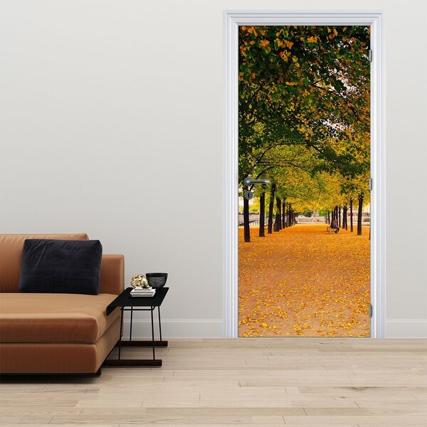 Fototapeta na dveře - Aleje podzimních stromů (95x205cm)
