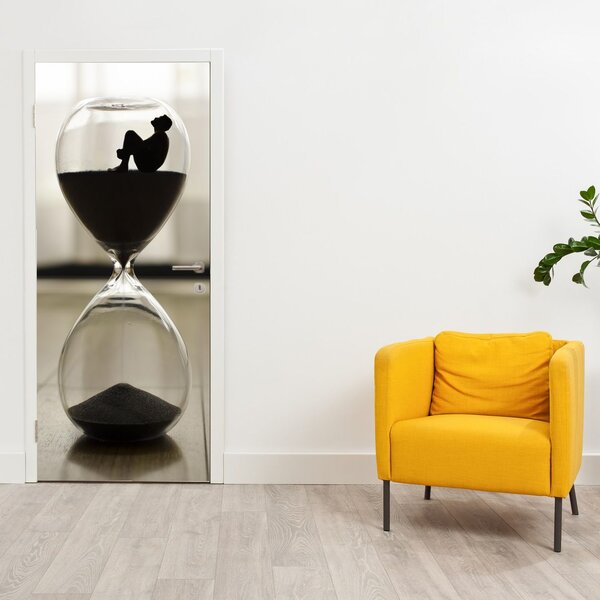 Fototapeta na dveře - Přesýpací hodiny (95x205cm)