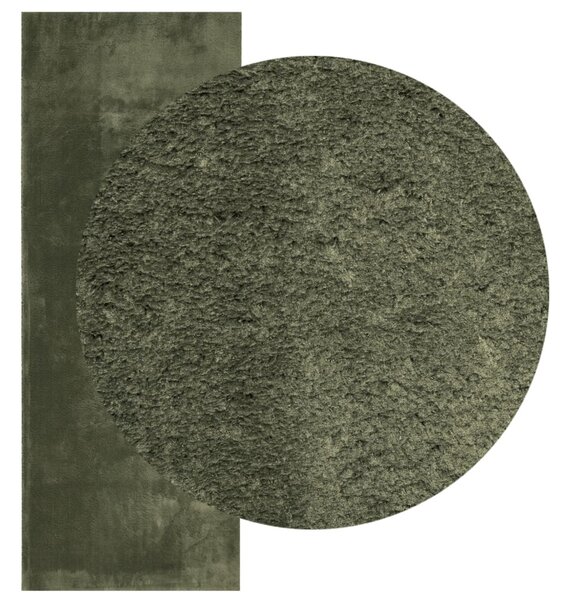 Koberec HUARTE krátký vlas měkký pratelný lesní zeleň 80x200 cm