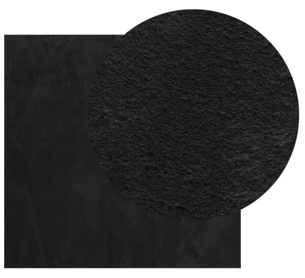 Koberec HUARTE krátký vlas měkký a pratelný černý 60x110 cm
