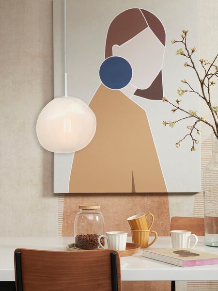 Stropní lampa Stockholm bílá
