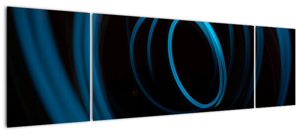 Obraz modré čáry (170x50 cm)