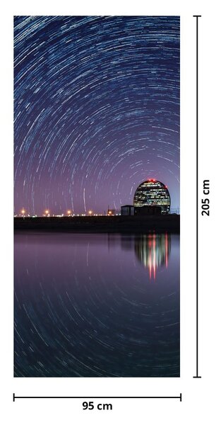 Fototapeta na dveře - Noční obloha s hvězdami (95x205cm)