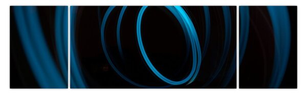 Obraz modré čáry (170x50 cm)