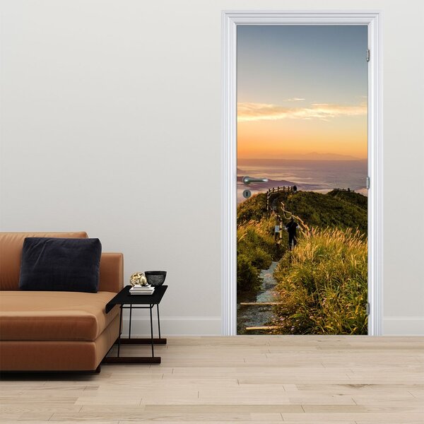 Fototapeta na dveře - Hory při západu sluce (95x205cm)