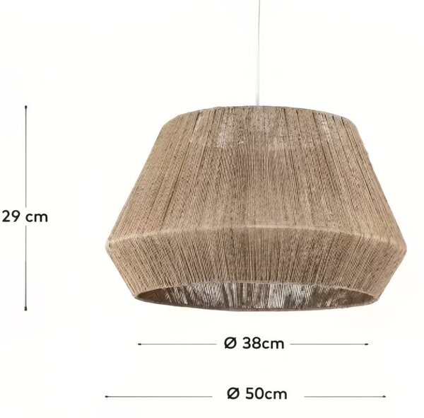 Jutové stínidlo Kave Home Crismilda 50 cm