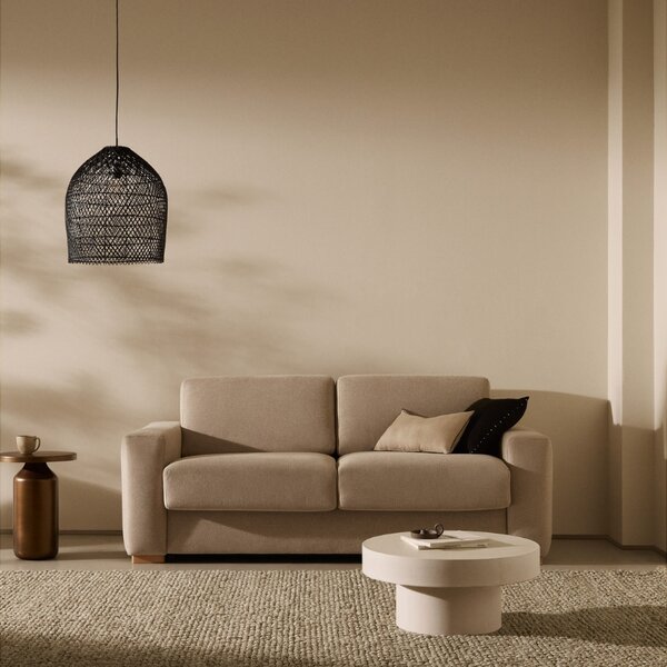 Černé ratanové stínidlo Kave Home Domitila 44 cm