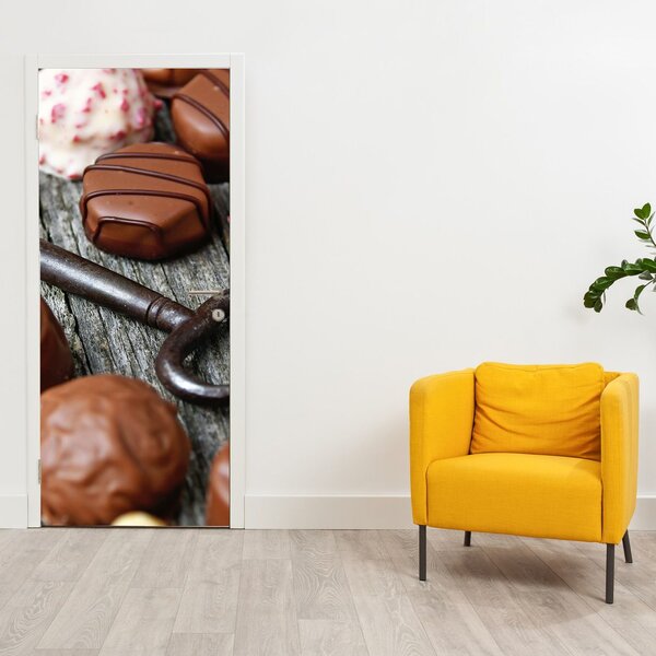 Fototapeta na dveře - Čokoláda a klíč (95x205cm)