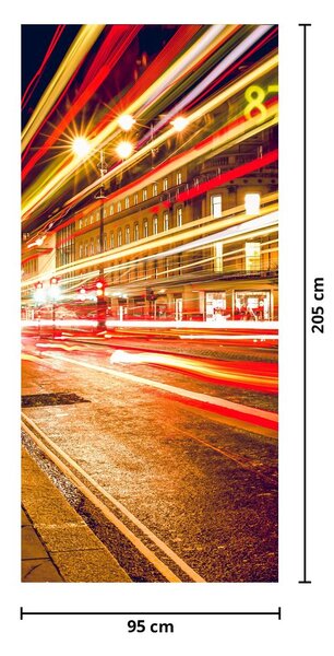 Fototapeta na dveře - Červená londýnská telefonní budka (95x205cm)