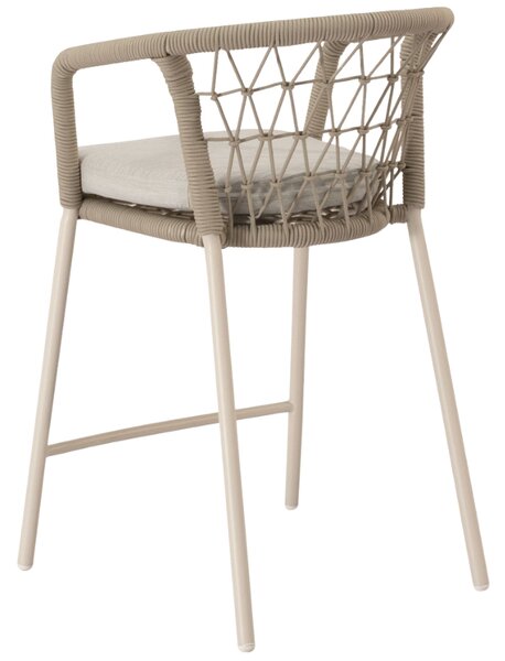 Somcasa Béžová kovová barová židle Edwin 65 cm