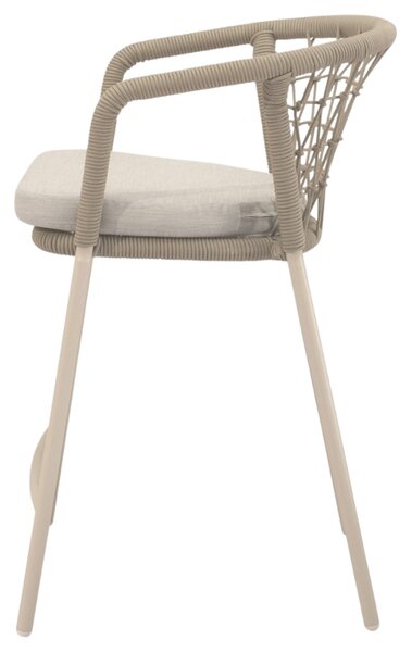 Somcasa Béžová kovová barová židle Edwin 65 cm