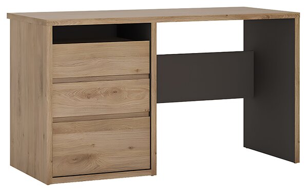 KONDELA PC stůl, dub shetland, SHELDON TYP 80