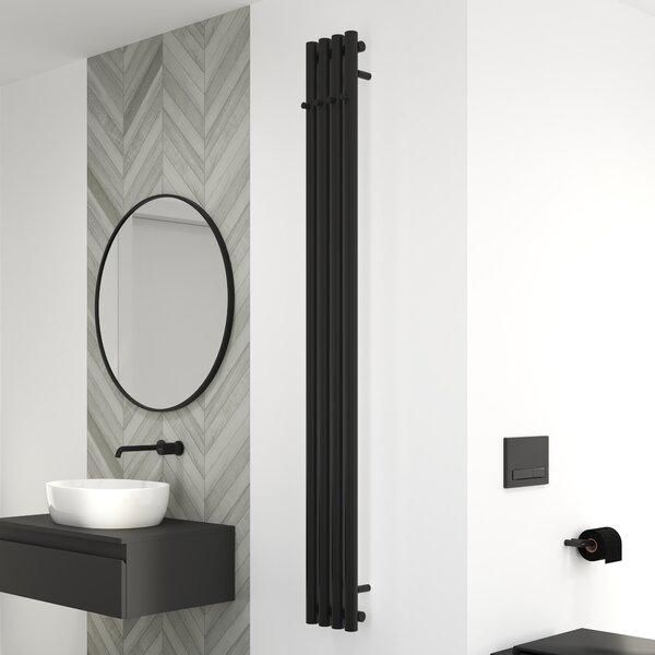 Oltens Stang koupelnový radiátor designově 180x20.5 cm černá mat 55012300
