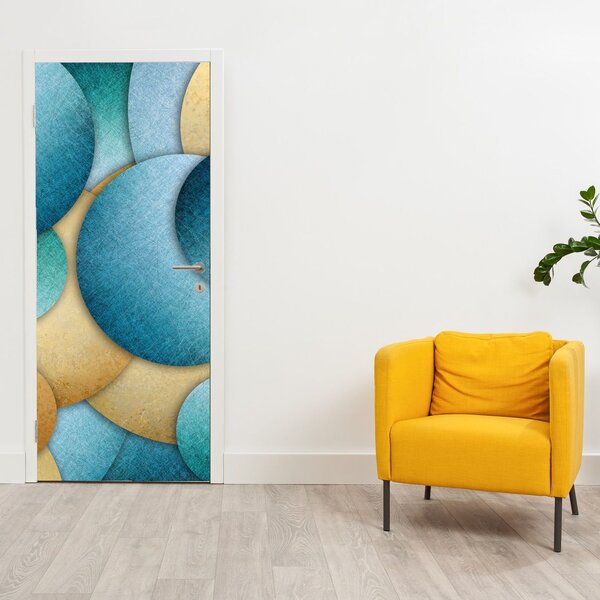 Fototapeta na dveře - Abstrakce, kruhy (95x205cm)