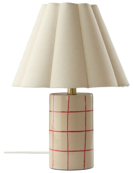 Jotex Béžová keramická stolní lampa RUTHIE