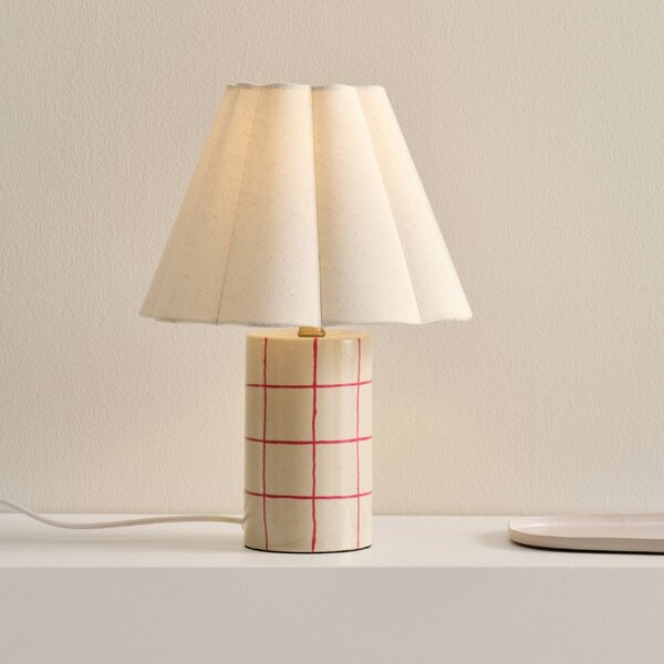 Jotex Béžová keramická stolní lampa RUTHIE