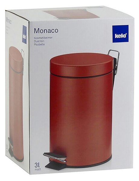 KELA Kosmetický koš MONACO kov červená 3l KL-24289